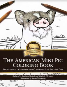 mini pig coloring book
